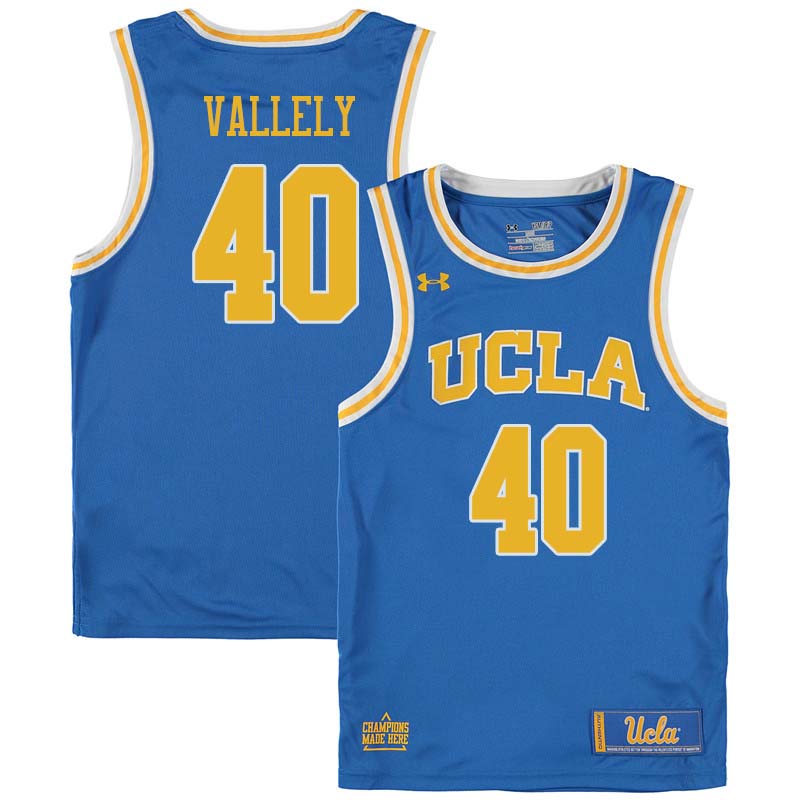 Men #40 John Vallely UCLA Bruins College Basketball Jerseys Sale-Blue